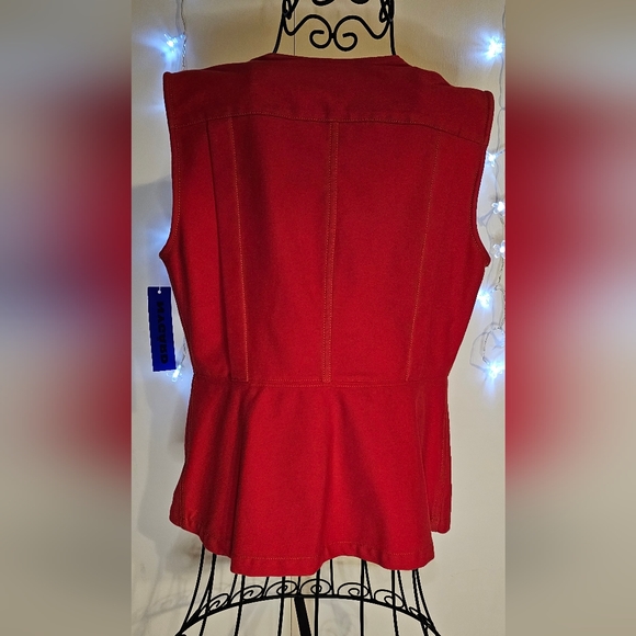 Nygard red denim vest - Picture 3 of 4